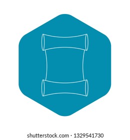Scroll icon. Outline illustration of scroll vector icon for web