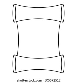 Scroll icon. Outline illustration of scroll vector icon for web