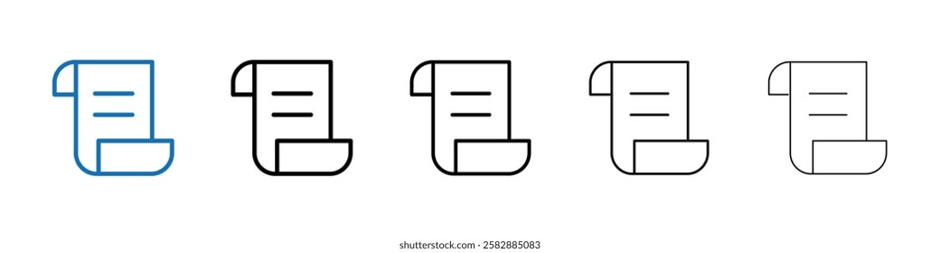 Scroll icon Outline vector logo for web ui