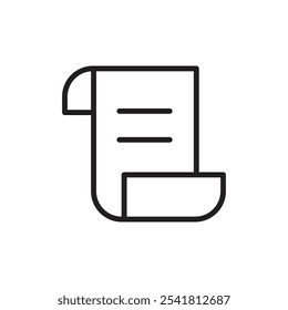 Ícone de rolagem Vetor de contorno para interface do usuário da Web