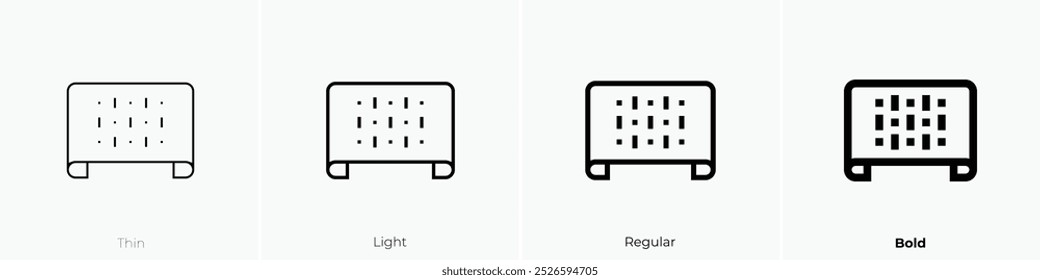scroll icon. Thin, Light Regular And Bold style design isolated on white background