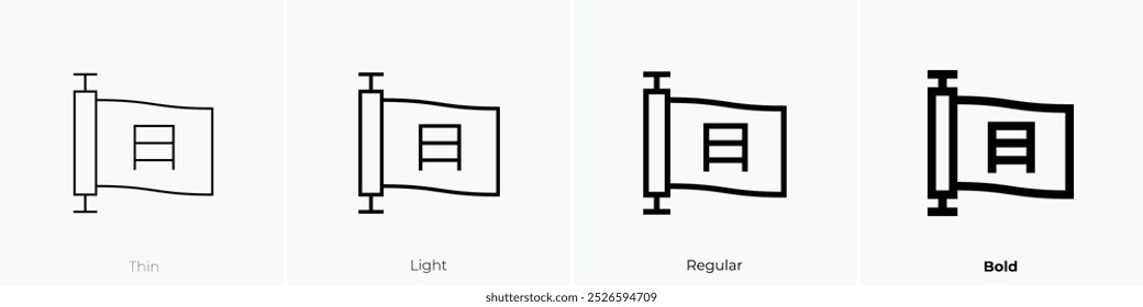 scroll icon. Thin, Light Regular And Bold style design isolated on white background