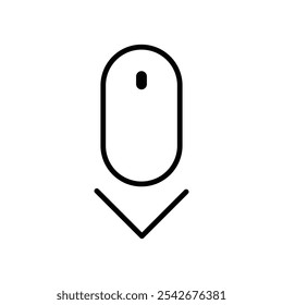 Ícone de rolagem Linha fina isolada