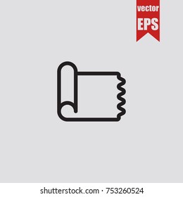 Scroll icon in trendy isolated on grey background.Vector illustration.
