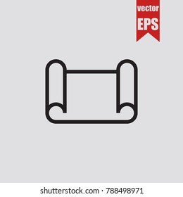 Scroll icon in trendy isolated on grey background.Vector illustration.