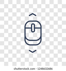 Scroll icon. Trendy linear Scroll logo concept on transparent background from User Interface and Web Navigation collection