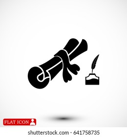 scroll  icon vector, best flat icon EPS
