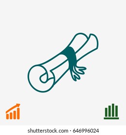 scroll icon vector, best flat icon EPS