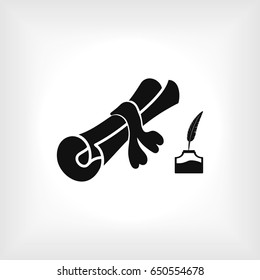 scroll  icon vector, best flat icon EPS