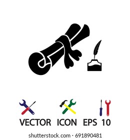 scroll  icon vector, best flat icon EPS