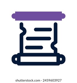 scroll icon. vector dual tone icon for your website, mobile, presentation, and logo design.
