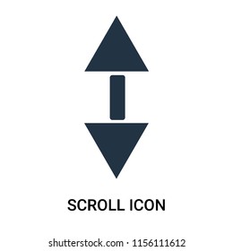 Scroll icon vector isolated on white background, Scroll transparent sign , filled dark user interface icons