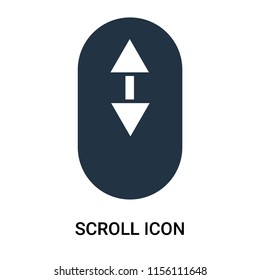 Scroll icon vector isolated on white background, Scroll transparent sign , filled dark user interface icons
