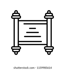 Scroll icon vector isolated on white background, Scroll transparent sign