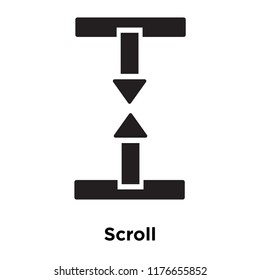 Scroll icon vector isolated on white background, logo concept of Scroll sign on transparent background, filled black symbol