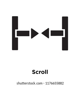 Scroll icon vector isolated on white background, logo concept of Scroll sign on transparent background, filled black symbol