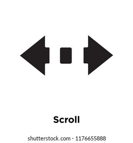 Scroll icon vector isolated on white background, logo concept of Scroll sign on transparent background, filled black symbol