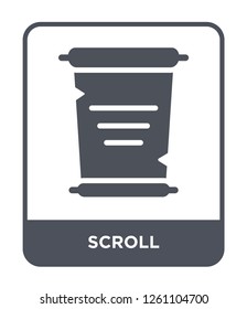 scroll icon vector on white background, scroll trendy filled icons from Cursor collection, scroll simple element illustration