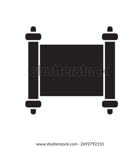 scroll icon vector parchment sign web design 
