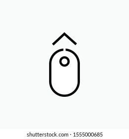 Scroll Up Icon - Vector, Sign and Symbol for Design, Presentation, Website or Apps Elements.  