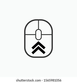 Scroll Up Icon - Vector, Sign and Symbol for Design, Presentation, Website or Apps Elements.  