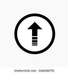 Icono de desplazamiento hacia arriba - Vector, Signo y símbolo para elementos de diseño, presentación, sitio web o aplicaciones