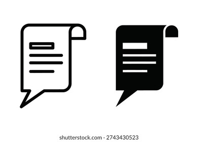 Scroll icons, document icons with text lines for information, report, and contract