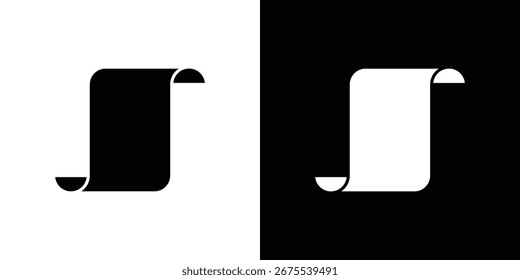 Iconos de desplazamiento, diseño gráfico de doodle negro de ilustración simple