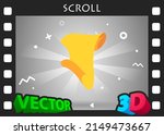 Scroll isometric design icon. Vector web illustration. 3d colorful concept