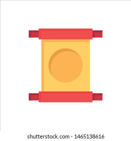 Scroll, Letter, China, Chinese  Flat Color Icon. Vector icon banner Template. Vector Icon Template background