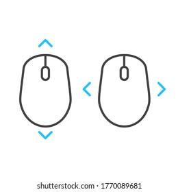 Scroll With Mouse Icons With Arrows