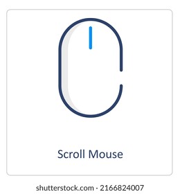 Scroll Mouse And Mosue Icon Concept