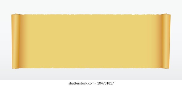 Scroll of old paper. Vector