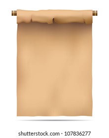 Scroll of old paper. Vector