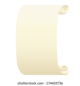 Scroll on a white background.