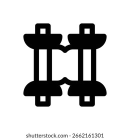 Scroll. Outlined stroke vector icon with black-filled details.