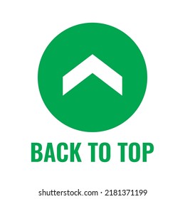 Scroll up the page symbol. Green vector icon with the arrow to the top	