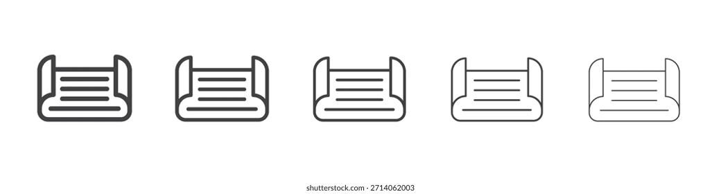 Scroll paper icon design, logo, app, UI. Vector illustration, EPS