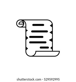 Scroll paper icon . Document symbol Vector icon illustration for web, mobile and infographics