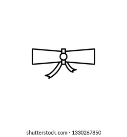 Scroll, paper icon. Element of law and justice icon. Thin line icon for website design and development, app development. Premium icon