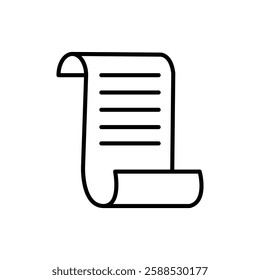 Scroll paper icon logo sign set vector outline