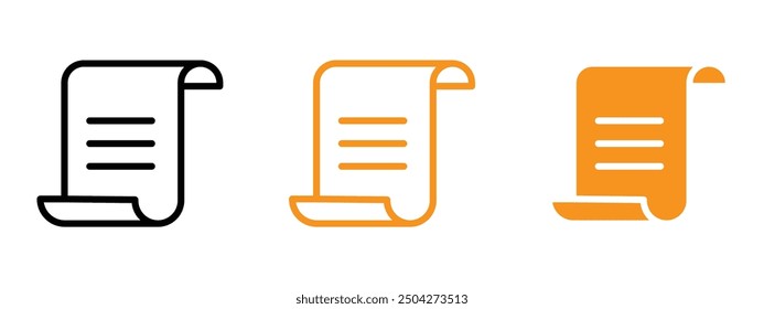 Scroll paper icon web design in vector