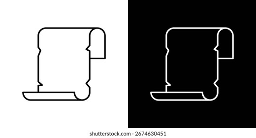 Blättern Sie durch Papiersymbole. Vektorsymbolillustrationen.