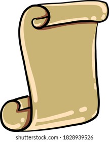 Papel de desplazamiento, ilustración, vector sobre fondo blanco