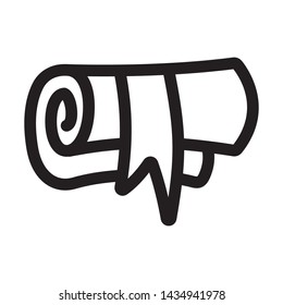 scroll and paper - minimal line web icon. simple vector illustration. concept for infographic, website or app.