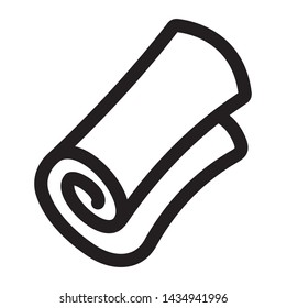 scroll and paper - minimal line web icon. simple vector illustration. concept for infographic, website or app.