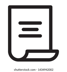 scroll and paper - minimal line web icon. simple vector illustration. concept for infographic, website or app.