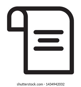 scroll and paper - minimal line web icon. simple vector illustration. concept for infographic, website or app.