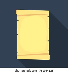 Scroll paper, Old vintage ancient document. Vector parchment