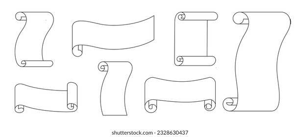 scroll paper sheet old perchament banner